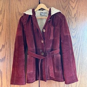 Vintage 70’s Bohemian Real Suede Leather and Wool Jacket